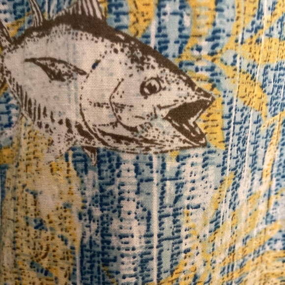 Large Short Sleeve Colombia Hawaiian Shirt with Tuna And Sword Fish Print - Picture 5 of 5